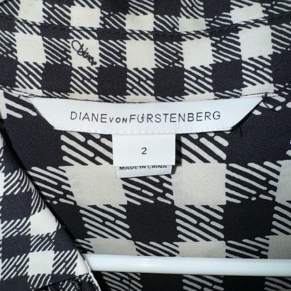 Diane von Furstenberg Prita Dress- belt not included - in Black & White - Picture 5 of 10